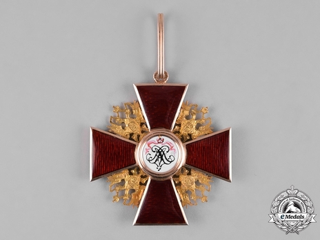 Order of Saint Alexander Nevsky, Type III, Civil Division, Badge (in gold) Reverse
