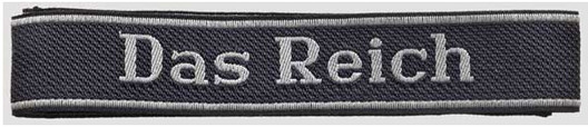 Waffen-SS Das Reich NCO/EM's Cuff Title (BeVo weave version) Obverse