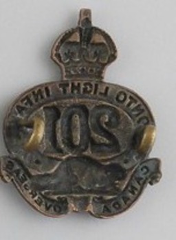 201st Infantry Battalion Other Ranks Collar Badge Reverse