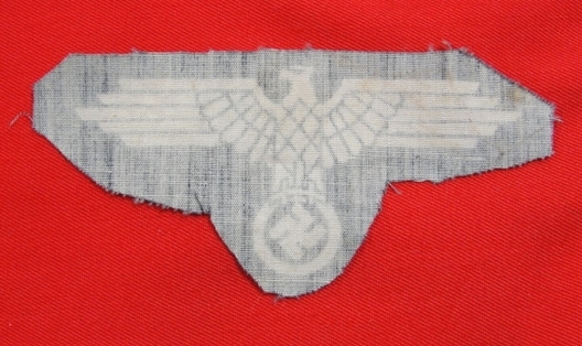 Waffen-SS 2nd pattern NCO/EM's Sleeve Eagle (print-screened) Reverse