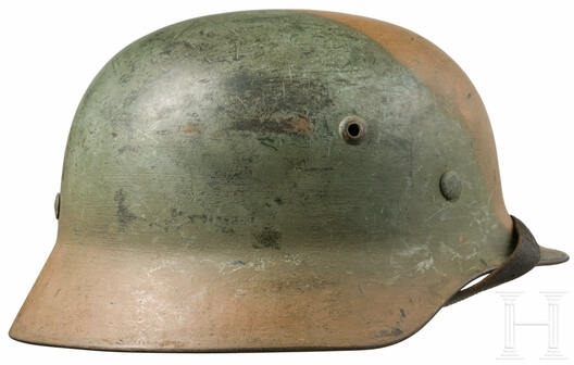 German Army Steel Helmet M35 (Painted Camouflage version) Reverse