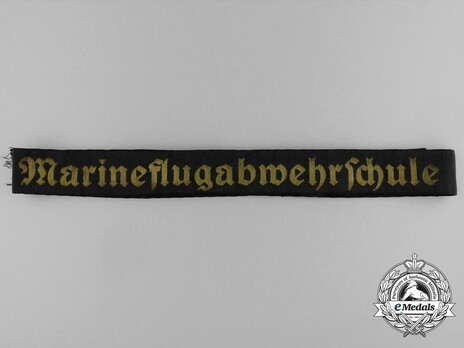 Kriegsmarine Marineflugabwehrschule Cap Tally Ribbon Obverse