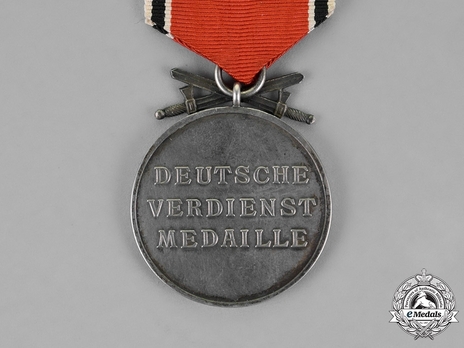 Silver Merit Medal with Swords (Latin version) Reverse