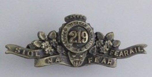 219th Infantry Battalion Other Ranks Collar Badge Obverse