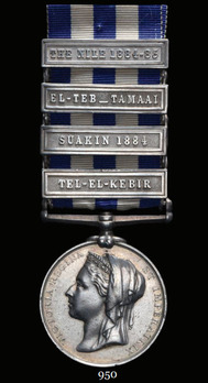 Egypt Medal (1882-1889) (with 4 clasps)