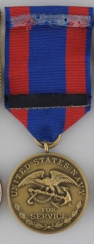 Bronze Medal (for Navy, with 2nd style ribbon) Reverse