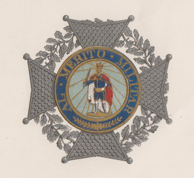Royal and Military Order of Saint Ferdinand, Grand Cross Breast Star  Obverse Illustration