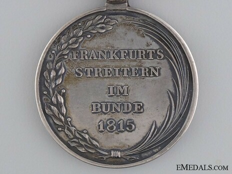 Frankfurt Waterloo Medal in Silver Reverse