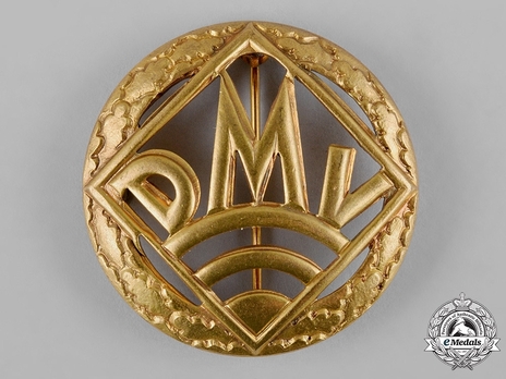 German Motorsports Organization, Achievement Badge, in Gold Obverse