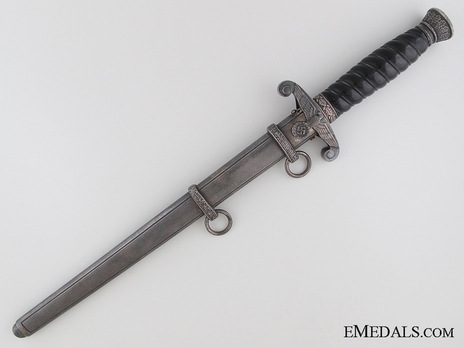 German Railway Protection 1st Pattern Leader Dagger Obverse in Scabbard