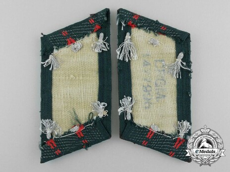 German Army Artillery & Ordnance Officer Ranks Field Collar Tabs Reverse