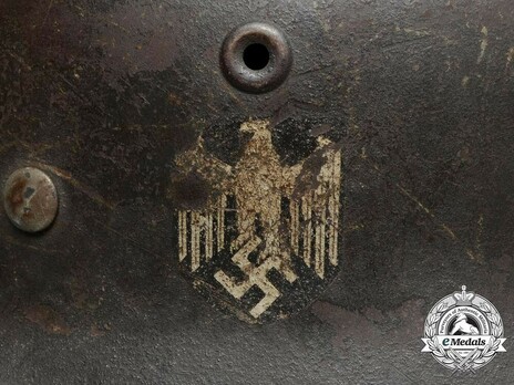 German Army Steel Helmet M42 (Single Decal version) Eagle Decal