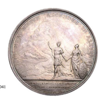 Accession of Peter the Great in 1682 Table Medal (in silver) Reverse