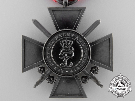 House Order of Duke Peter Friedrich Ludwig, Military Division, III Class Honour Cross Obverse