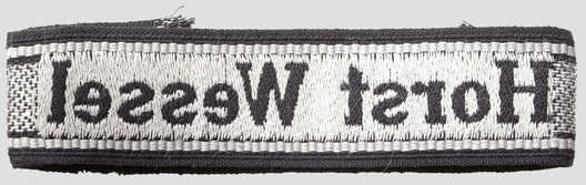 Waffen-SS Horst Wessel Cuff Title (BeVo-like-1 version) Reverse