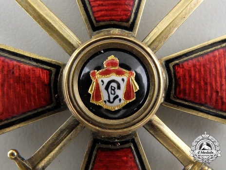 Military Division, IV Class Badge, by Dimitri Osipov (in gold, with swords)