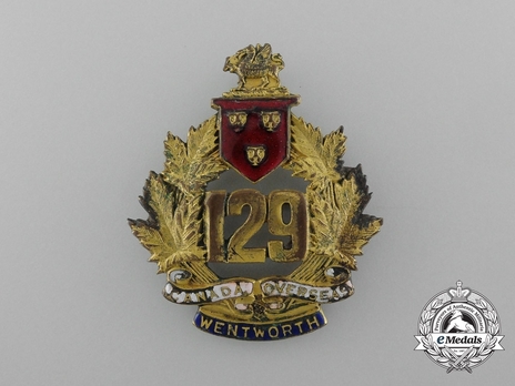 129th Infantry Battalion Officers Cap Badge Obverse