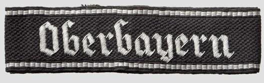 SS-TV Oberbayern Guard Unit Cuff Title Obverse