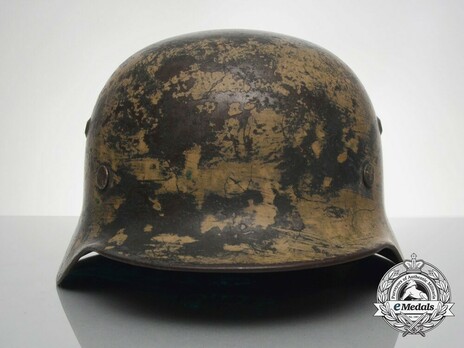 German Army Steel Helmet M35 (Painted Tropical Camouflage version) Front